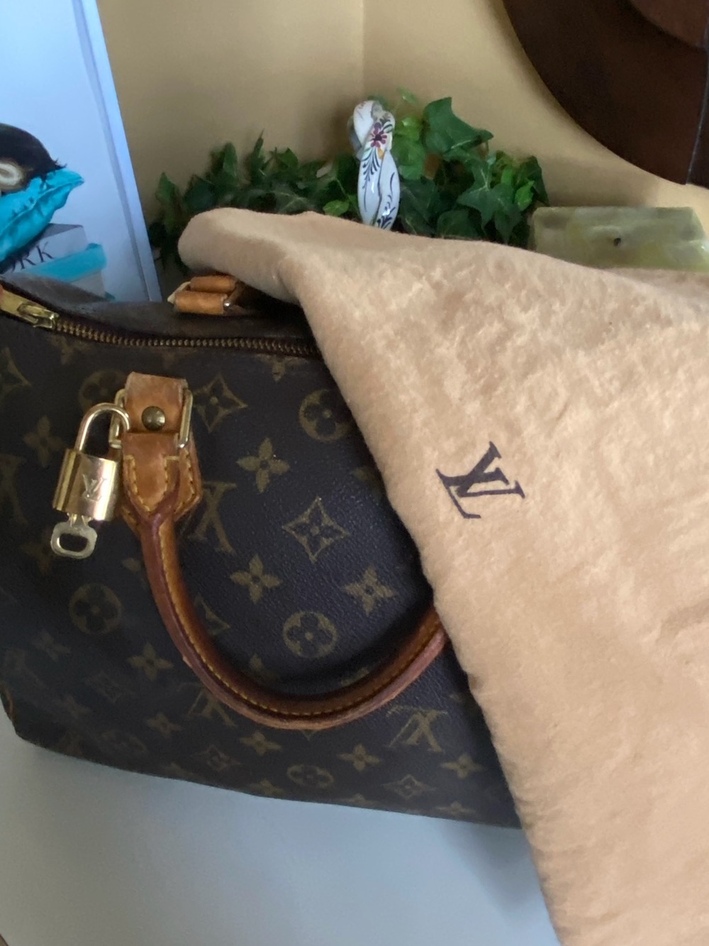 Louis Vuitton Monogram Canvas Speedy Handbag in Brown & Tan - Picture 2 of 16